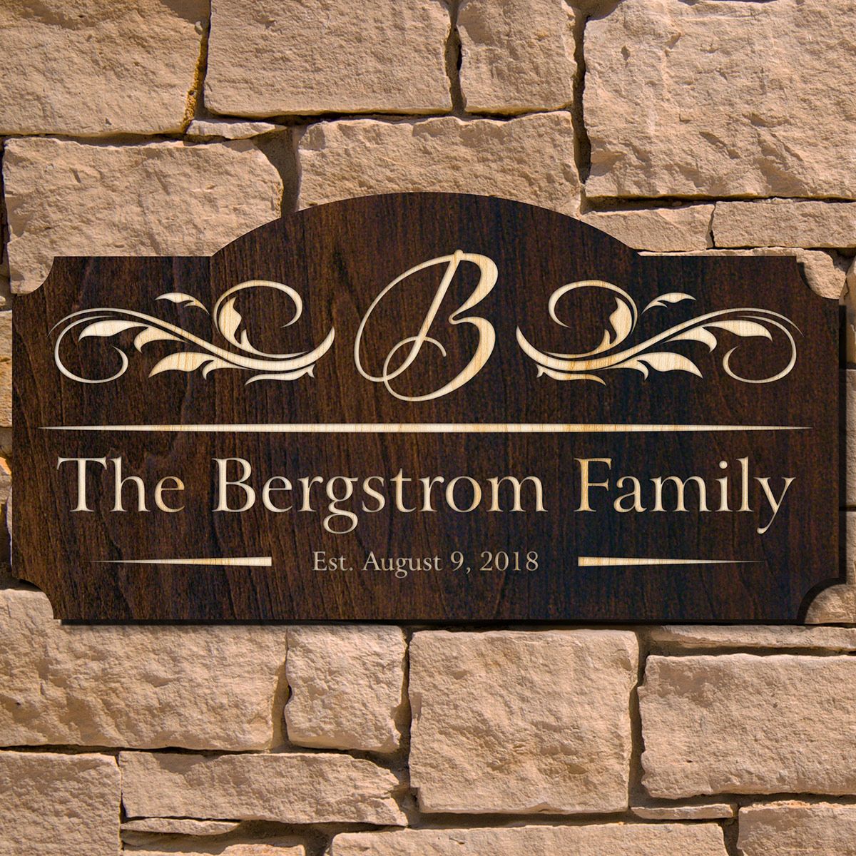 Custom Sign for Home, Scroll Family Name Sign Personalized Family Name Sign Custom Steel Sign with Family Name