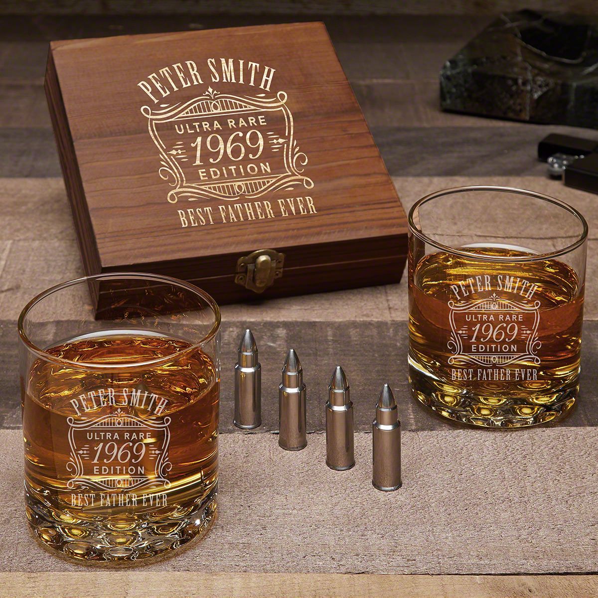Whiskey Gifts with Bullet Stones Ultra Rare Edition