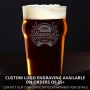 Craft Beer Personalized English Pub Glass