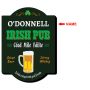 Cheers and Beers Personalized Irish Pub Sign