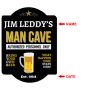Authorized Personnel Only Personalized Man Cave Sign