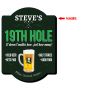 Nineteenth Hole Golf Custom Sign