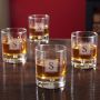 Bryne Block Monogram Whiskey Glasses, Set of 4