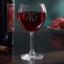 Monogrammed Red Wine Glass, 19 oz