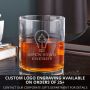 Aged to Perfection Personalized Whiskey Gift Set with Eastham Glass and Black Onyx Whiskey Stones