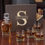 Oakmont Whiskey Decanter Glassware Set with Gift Box