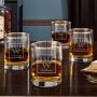 Oakhill Gold Rim Whiskey Glasses, Set of 4