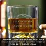 Bourbon Glasses Customized with Classic Monogram - Set of 2