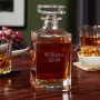 Carson Engraved Whiskey Decanter Set with Wood Gift Box