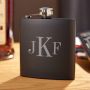 Classic Monogram Personalized Flask with Wooden Gift Box