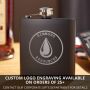 Maverick Personalized Blackout Hip Flask