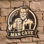 Mighty Man Cave Personalized Wooden Sign (Signature Series)