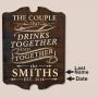 Drink Together Stay Together Wall Decor & Engraved Glassware Set