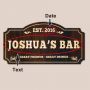 Classic Bar Personalized Wood Sign (Signature Series)