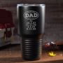 Worlds Best Dad - Custom Travel Mug Gift from Daughter or Son