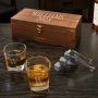 Schaefer Personalized Whiskey Stones and 6 oz Shot Glasses Gift Set 