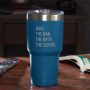 The Man The Myth The Legend Personalized Travel Mug - Blue
