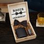 Drake Blackout Custom Cigar Humidor Groomsmen Gift Box Set
