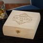 Wilshire Engraved Cigar Box Humidor Groomsmen Gift Set