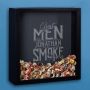 Great Men Smoke Cigars Etched Shadow Box for Tobacco Aficionados 