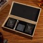 Stillhouse Engraved Shot Glass and Whiskey Stones Wooden Box Gift Set Details