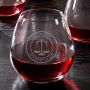 Scales of Justice Engraved Stemless Red Wine Glass for Lawyers