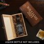 2 Lines Custom Engraved Wooden Gift Box for Liquor Bottles