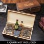 Marquee Engraved Glasses and Stones Gift Box Set for Whiskey Lovers Liquor Not Included