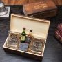Marquee Engraved Glasses and Stones Gift Box Set for Whiskey Lovers
