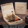 Classic Groomsman Double Shot Glass Personalized Gift Box
