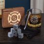 Fire & Rescue Engraved Whiskey Glass Firefighter Gift Set
