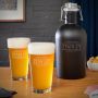 Stanford Personalized Growler and Pint Glass Groomsmen Gift Set