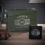 Marquee Engraved 30 Cal Ammo Can Flask Gift Set