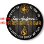 Fired Up Custom Bar Sign - Gift for Firefighters