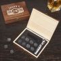 Marquee Engraved Black Onyx Whiskey Stones Gift Set