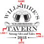 Ales and Tales Gray Leatherette Custom Canvas Bar Sign