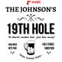 Nineteenth Hole Gray Leatherette Custom Bar Sign - Gift for Golfer 