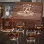 Carraway Engraved Argos Decanter Whiskey Gift Set with Bryne Glasses