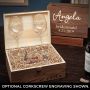 Custom Radiant Bridesmaid Wine Glasses Gift Set