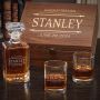 Stanford Personalized Whiskey Carson Decanter Set with Eastham Glasses - Gift for Groomsmen
