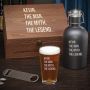 Man Myth Legend Personalized Beer Growler Gift Set for Men