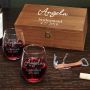 Radiant Personalized Wine Bridesmaid Gift Set