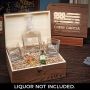 American Heroes Custom Argos Decanter Whiskey Military Gift Set with Eastham Glasses