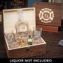 Fire and Rescue Argos Decanter Personalized Whiskey Set with Eastham Glasses - Gift for Firefighters