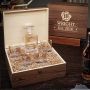 Wax Seal Carson Decanter Personalized Whiskey Box Set with Fairbanks Glasses