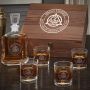 Dental Crest Argos Decanter Personalized Whiskey Set with Bryne Glasses - Gift for Dental Hygienist