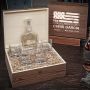 American Heroes Personalized Argos Decanter Box Set with On the Rocks Glasses – Military Gift Idea