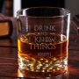 I Drink And I Know Things Personalized Whiskey Gift Set with Buckman Glass