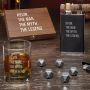 Distinguished Gentleman Man Myth Legend Personalized Whiskey Gift Set for Men
