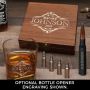 Wilshire Custom Whiskey Bullet Stones & Bottle Opener Set